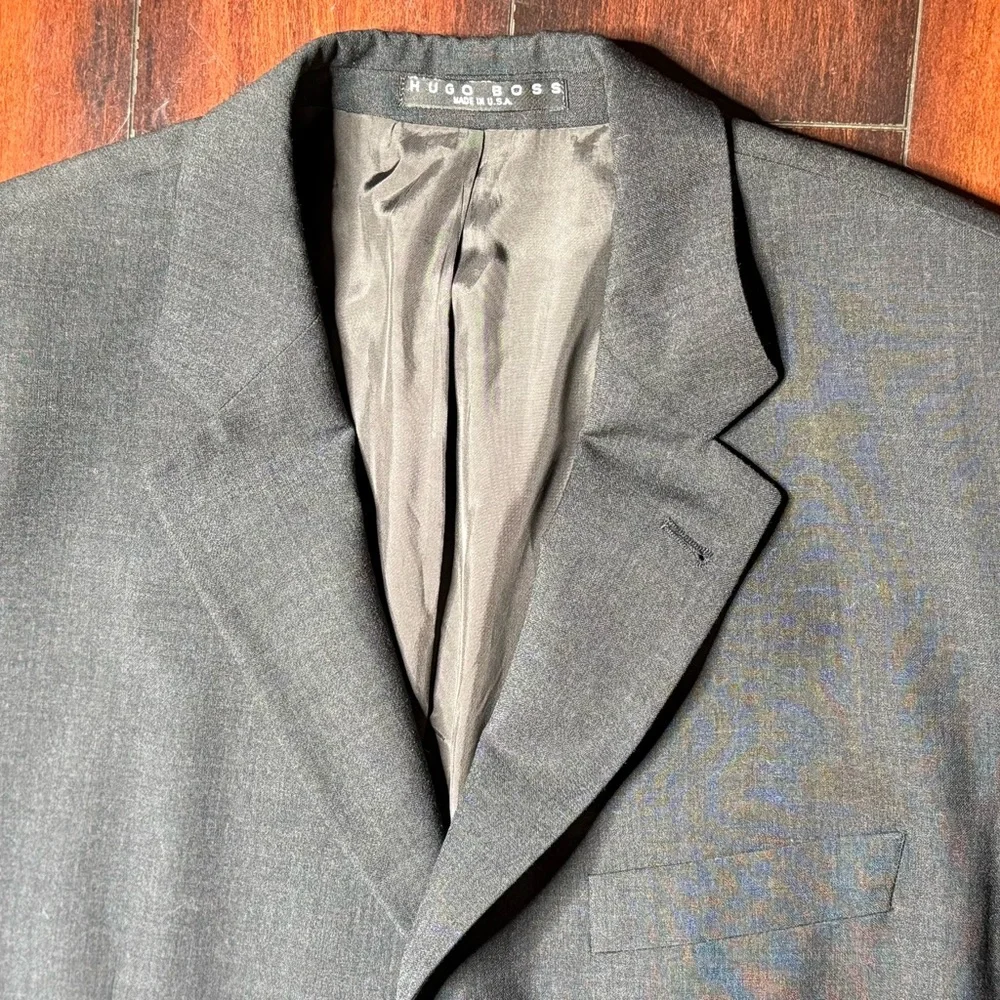 Hugo Boss Stretch Einstein Octo Sport Coat Gray Wool Jacket Men’s Blazer 40 L